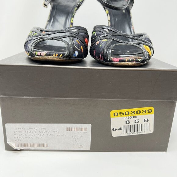 Gucci Black Flora Strappy Sandals size 8.5 - Picture 10 of 12
